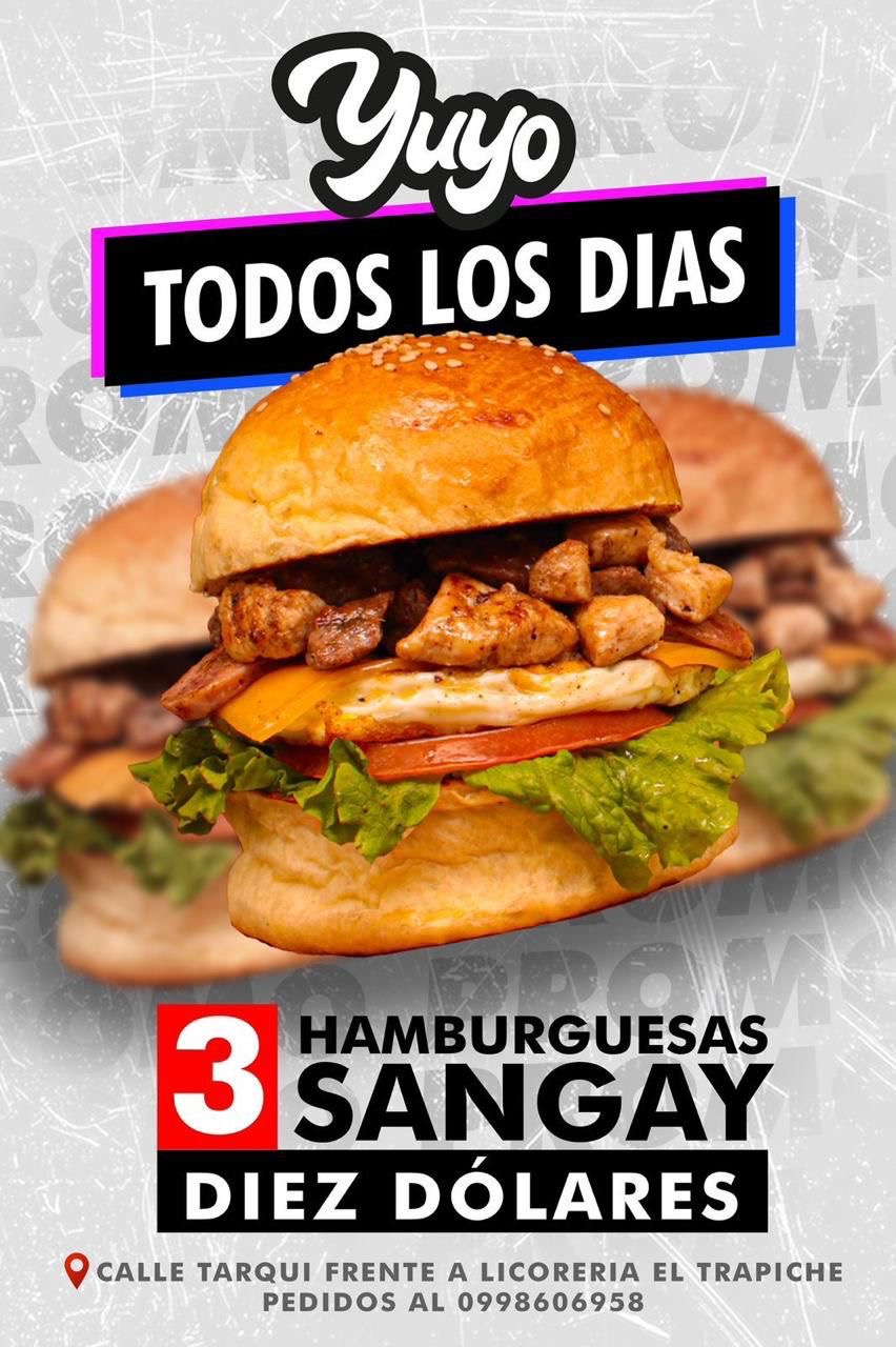 TRES POR DIEZ HAMBURGUESAS